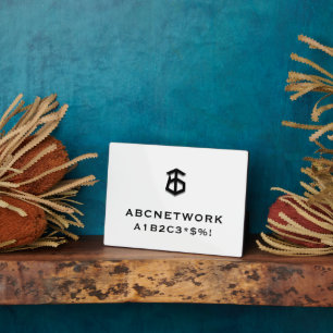 Wifiミニマルパスワード署名ロゴ フォトプラーク