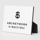 Wifiミニマルパスワード署名ロゴ フォトプラーク (側面)