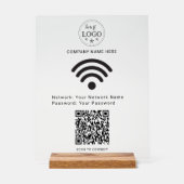 WiFiモダンに接続するための簡単スキャン用アクリル記号 アクリルサイン (正面)