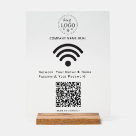 WiFiモダンに接続するための簡単スキャン用アクリル記号 アクリルサイン