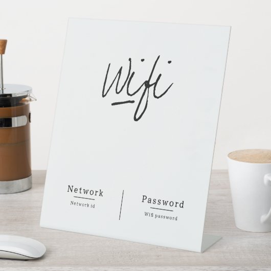 Wifiモダンネットワークパスワードの最小値 台座サイン (インサイチュ)