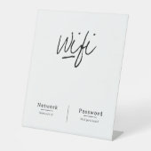 Wifiモダンネットワークパスワードの最小値 台座サイン (正面)
