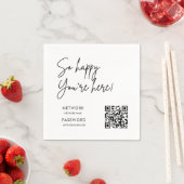 WiFiモダンパスワード結婚の最小記号 スタンダードカクテルナプキン (インサイチュ)