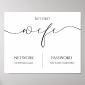WiFiモダンパスワード結婚の最小記号 ポスター (正面)