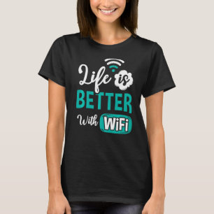 Wifiルーターのインターネットパスワード引用文コンピューターWlan Tシャツ