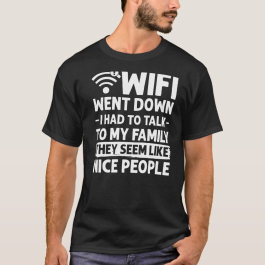 Wifiルーターのインターネットパスワード引用文コンピューターWlan Tシャツ (正面)