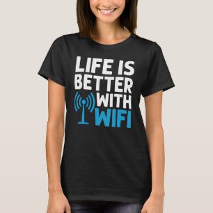 Wifiルーターのインターネットパスワード引用文コンピューターWlan Tシャツ
