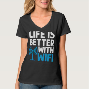 Wifiルーターのインターネットパスワード引用文コンピューターWlan Tシャツ