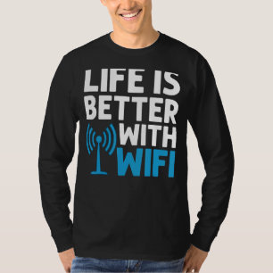Wifiルーターのインターネットパスワード引用文コンピューターWlan Tシャツ