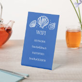 WIFIログイン 貝殻 ビーチバケーション賃貸 カスタム 台座サイン (インサイチュ)