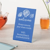 WIFIログイン 靴下駄 海辺のバケーション賃貸  台座サイン (インサイチュ)