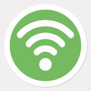 WiFiロゴ ラウンドシール