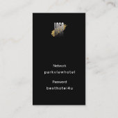 WifiロモダンゴQRコード（黒） 名刺 (裏面)