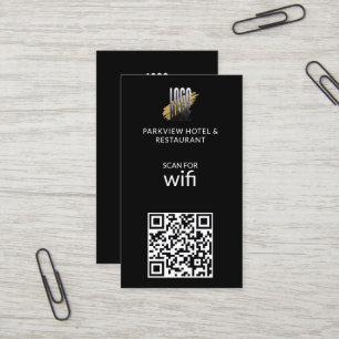 WifiロモダンゴQRコード（黒） 名刺