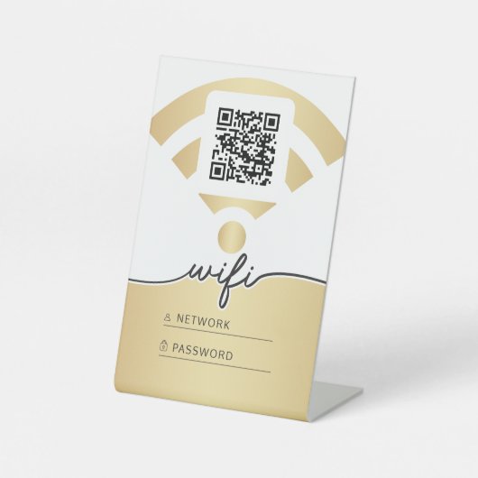 Wifi名とパスワード 台座サイン (正面)