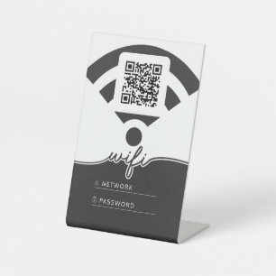 Wifi名とパスワード 台座サイン