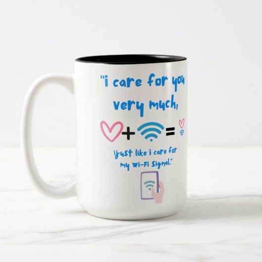 WIFI引用文 ツートーンマグカップ (左)