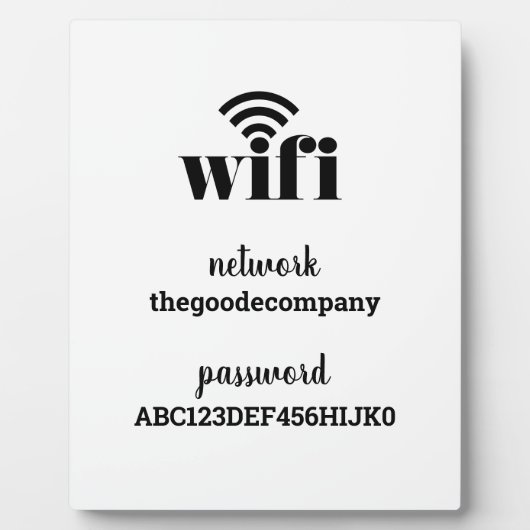 WiFi情報サインゲストビジタープラーク フォトプラーク (正面)