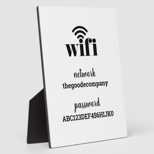 WiFi情報サインゲストビジタープラーク フォトプラーク (側面)