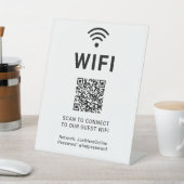 Wifi情報サイン オンライン接続 モダンシンプル 台座サイン (インサイチュ)