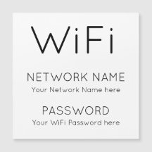 WiFi情報ネットワークパスワードブラック文字ホワイト