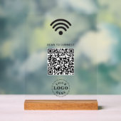 WiFi接続情報をスキャンするクリアアクリルサイン アクリルサイン (ニュートラル)