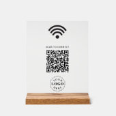 WiFi接続情報をスキャンするクリアアクリルサイン アクリルサイン (正面)