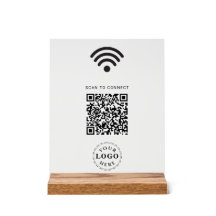 WiFi接続情報をスキャンするクリアアクリルサイン
