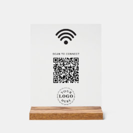 WiFi接続情報をスキャンするクリアアクリルサイン アクリルサイン