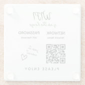 Wifi楽しむパスワードスキャンでQRコードを接続する ガラスコースター (裏面)