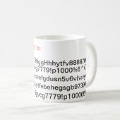 WiFi私のパスワードは長いです コーヒーマグカップ (正面右)