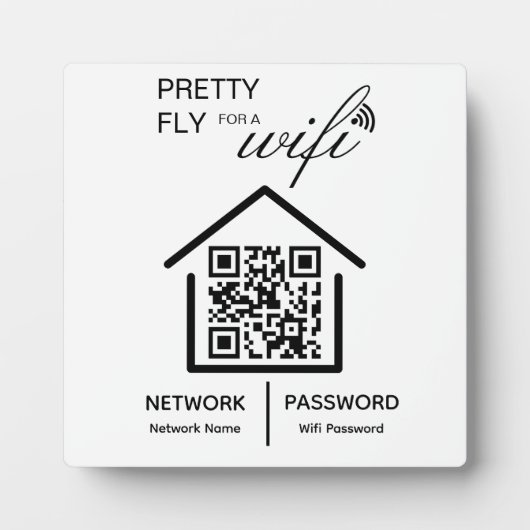 WiFi詳細かわいらしがWiFi QRコードプラーク用に飛行 フォトプラーク (正面)