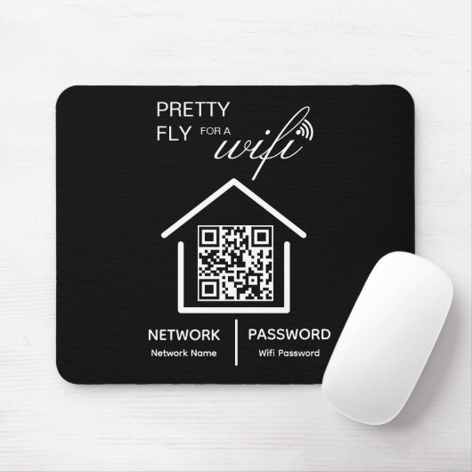 WiFi詳細かわいらしはWiFi QRコードに対応 マウスパッド (マウス)