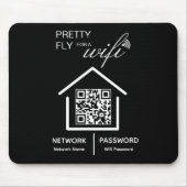 WiFi詳細かわいらしはWiFi QRコードに対応 マウスパッド (正面)