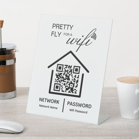 WiFi詳細かわいらしはWiFi QRコードに対応 台座サイン (インサイチュ)
