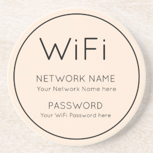 WiFi詳細シンプルタイポグラフィ独身のライ縁どン コースター