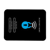 WiFi鍵テックロゴテンプレート マグネット (横)