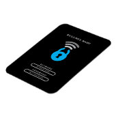 WiFi鍵テックロゴテンプレート マグネット (左側)