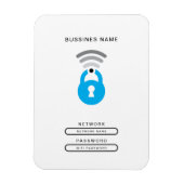 WiFi鍵テックロゴテンプレート マグネット (縦)