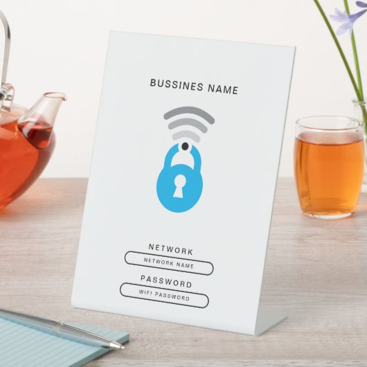 WiFi鍵テックロゴテンプレート 台座サイン (インサイチュ)