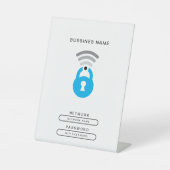 WiFi鍵テックロゴテンプレート 台座サイン (正面)