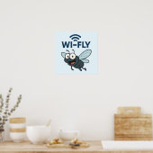 Wifi おもしろい ポスター (キッチン)