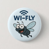 Wifi おもしろい 缶バッジ (正面)