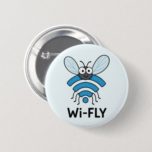Wifi インターネット 缶バッジ (正面&裏面)
