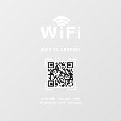 Wifi デカール | オフィス・店舗用ネットワーク表示 ウィンドウサイン (シート)