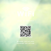 Wifi デカール | オフィス・店舗用ネットワーク表示 ウィンドウサイン (シート3)