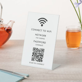 WiFi ネットワーク｜QRコードをスキャンしてインターネットに接続 台座サイン