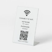 WiFi ネットワーク|QRコードをスキャンしてインターネットに接続 台座サイン (正面)