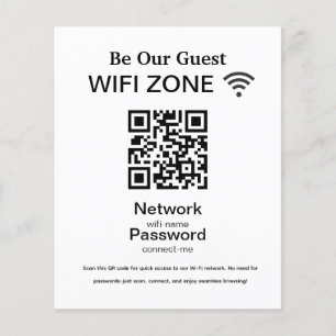 Wifi ネットワーク   QRコード インターネット スキャンで接続 チラシ