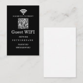 Wifi モダン ネットワーク QRコード ビジネスカード (正面/裏面)